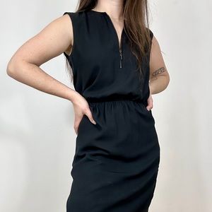 *Reitmans Black Dress with Zipper V Neck